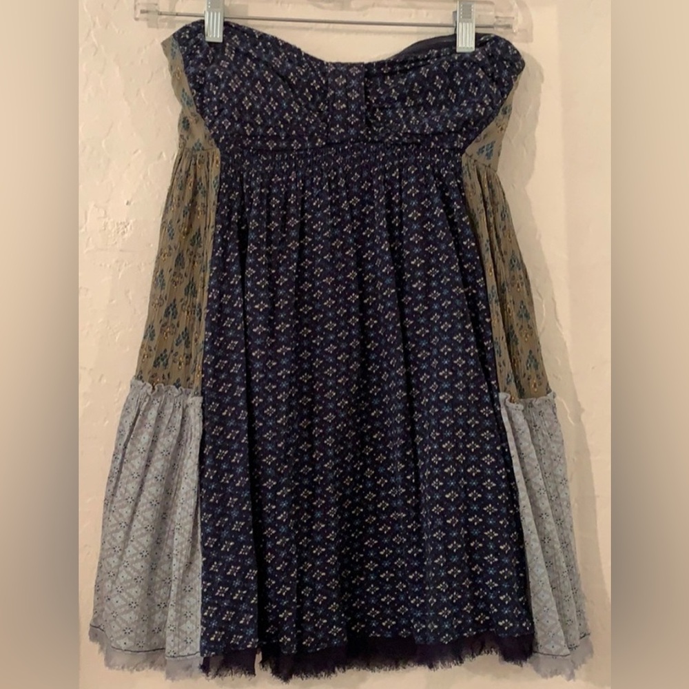 Free people strapless dress💚💛💙